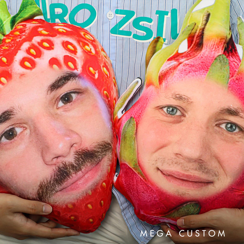 Personalized Ugly Fruit Pillow Kids Fruit Face Pillow 3D Ugly Pillow Birthday Boy Girl Gift for Baking Lover Pillow