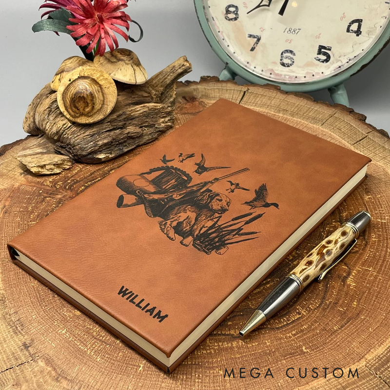 Personalized Hunter's Journal Engraved Hunting Notebook Custom Hunting Journal Gift for Hunter Lover