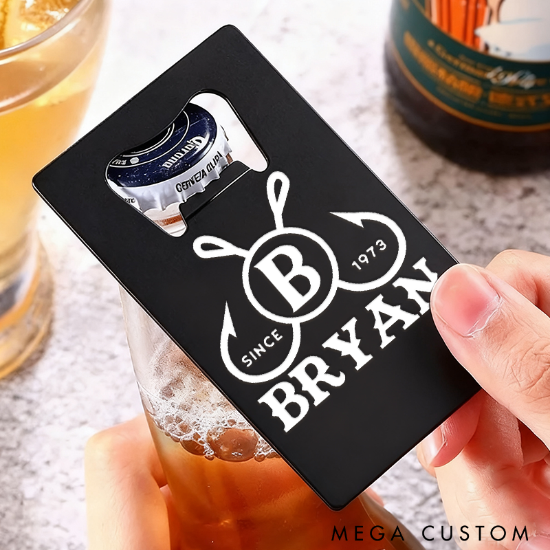Personalized Fishing Bottle Opener Custom Name Stainless Steel Portable and Durable Perfect Gift for Fishing Enthusiasts