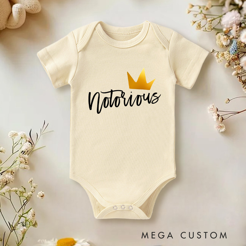 Personalized Notorious 1st Birthday Baby Onesie Gift for Baby