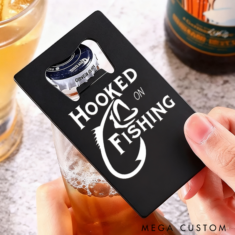 Personalized Fishing Bottle Opener Stainless Steel Portable and Durable Perfect Gift for Fishing Enthusiasts and Outdoor Adventures