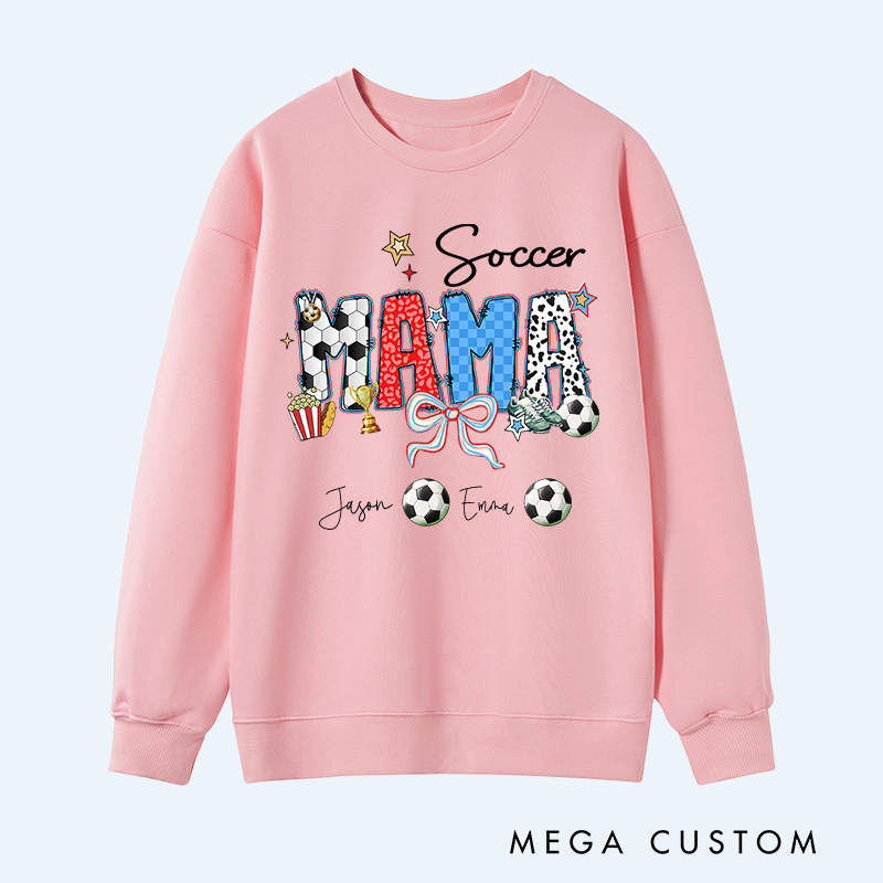 Personalized Soccer Sweatshirt with Custom Name and Design for Mom Nana and More