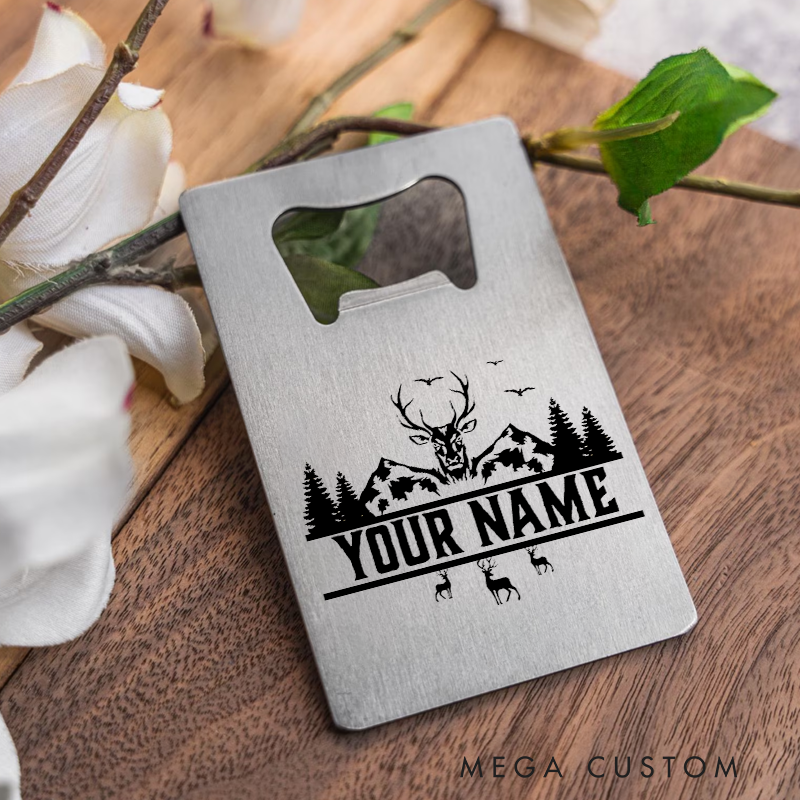Personalized Hunting Bottle Opener Stainless Steel Portable and Durable Perfect Gift for Hunting Outdoor Adventures Lover