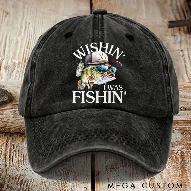 Personalized Fishing Hat Adjustable Cotton Baseball Cap Funny Fishing Design Comfortable and Stylish Gift for Fishing Enthusiasts
