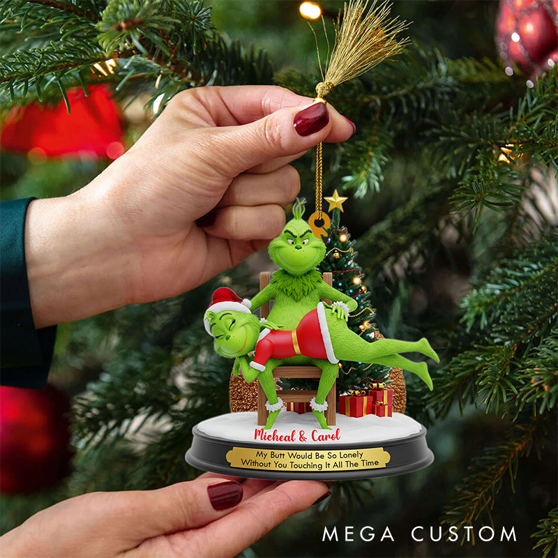 Personalized Funny Green Monsters Acrylic Ornament for Couple Movie Christmas Gift Film Xmas Gift Christmas Decor