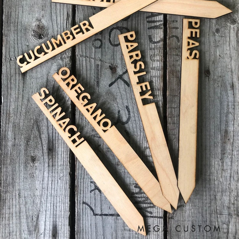 Personalized Vegetable Herb Plant Stakes Garden Markers Gardening Lovers Gift