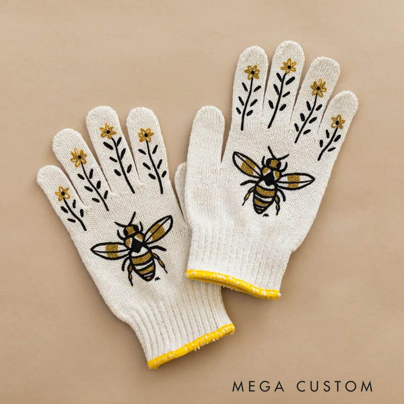 Personalized Lavender Gardening Gloves Flower Work Gloves Gardening Protective Gloves Gardening Lovers Gifts