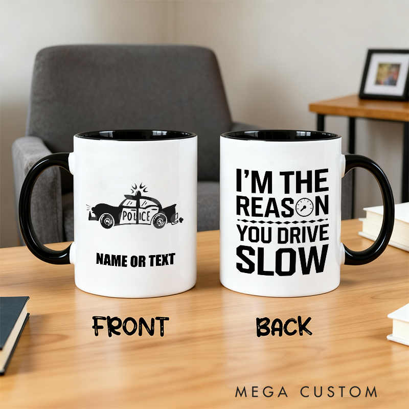 Personalized Police Officer Mug Custom Name Funny Quote Gift for Police Officers