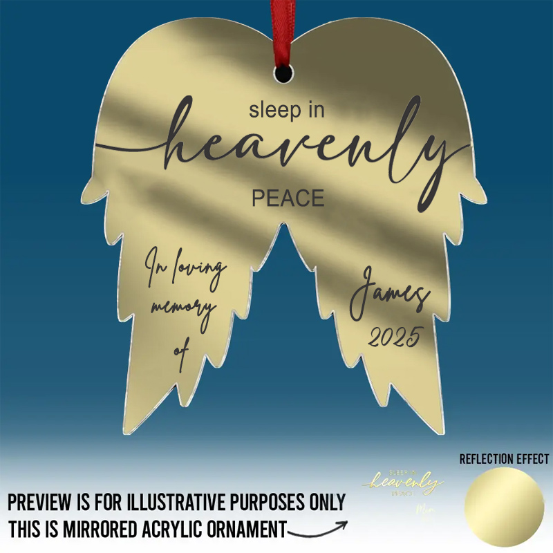 Personalized Christmas in Heaven in Memory of Ornament Grief Gift Loss Ornament Acyrlic Ornament