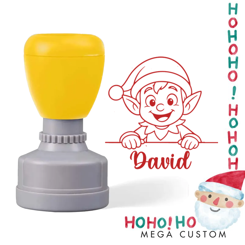 Personalized Cute Christmas Peeking Stamp Christmas Gift for Kids Christmas Toddler Gifts