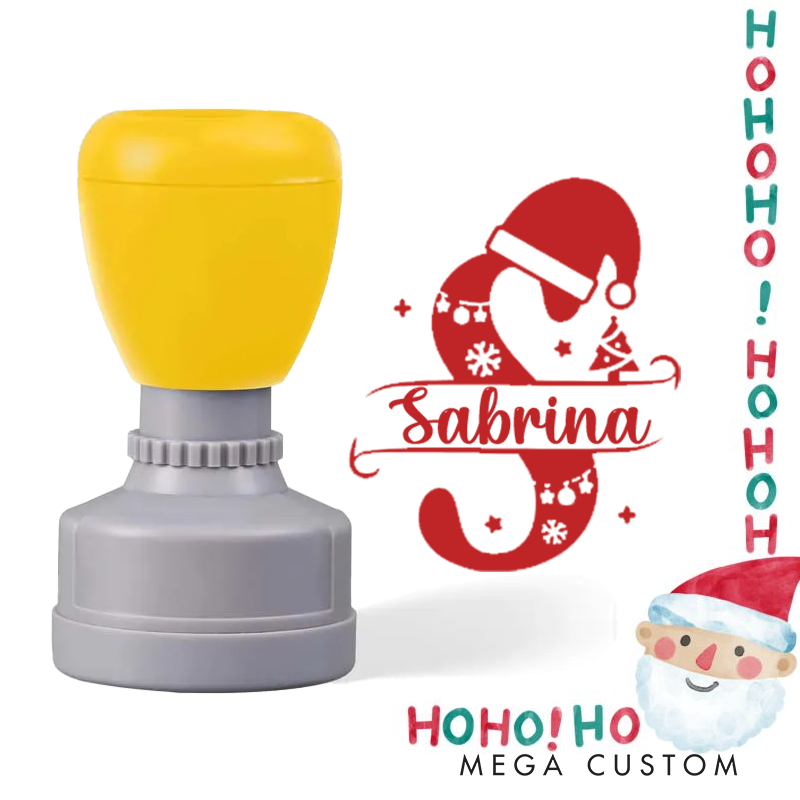 Personalized Cute Christmas initials Stamp Christmas Gift for Kids Christmas Toddler Gifts