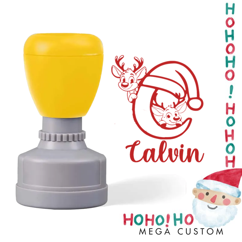 Personalized Christmas Monogram Alphabet Stamp Christmas Gift for Kids Christmas Toddler Gifts
