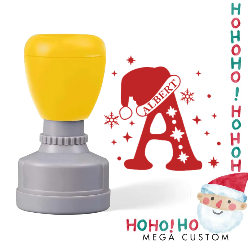 Personalized Christmas Letters with Hat and Snowflakes Stamp Christmas Gift for Kids Christmas Toddler Gifts