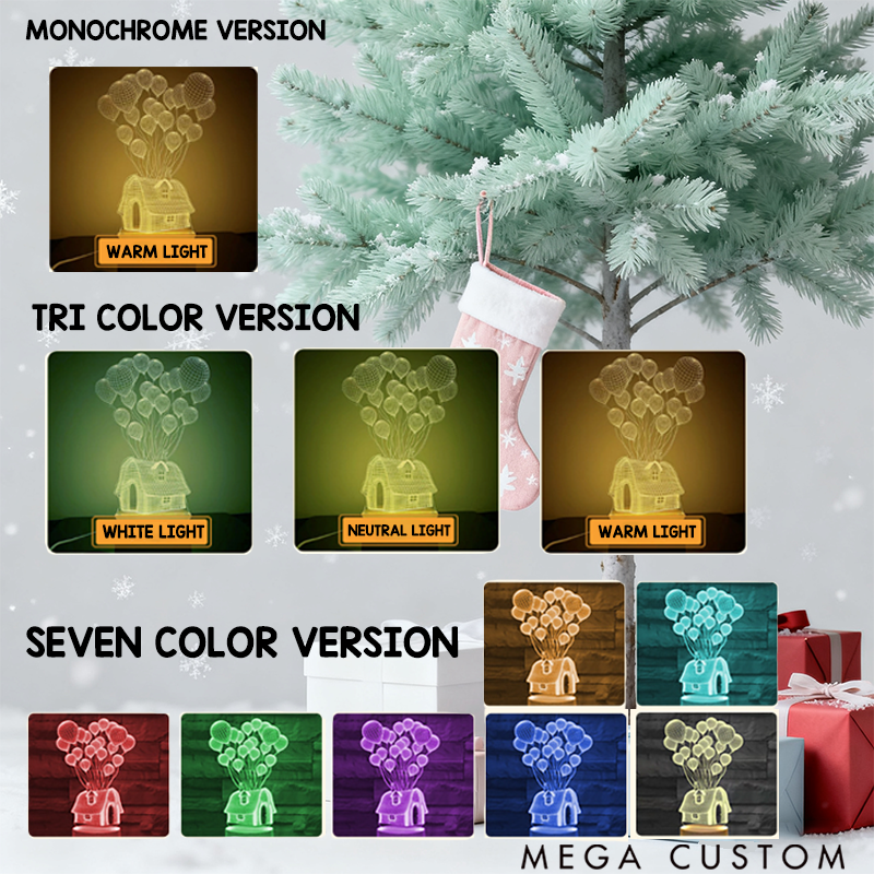 Personalized Christmas Acrylic  Night Light Family Reunion Theme Surname Christmas Tree