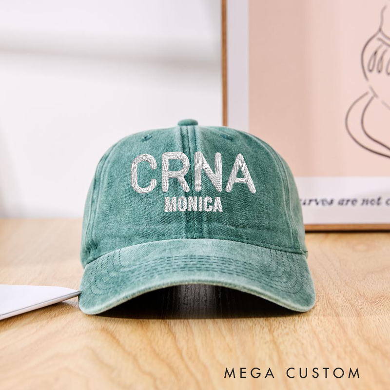  Personalized CRNA Embroidered Cap Custom Color Adjustable Embroidered Dad Hat