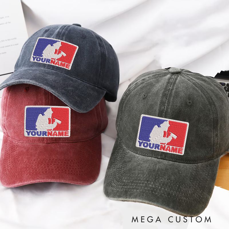 Personalized Firefighter Embroidered Baseball Cap Custom Name Silhouette Design Gift for Fire Department Heroes