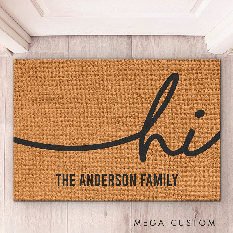 Personalized Welcome To Our Family Family Personalized Custom Decorative Mat Gift For Family Members New Home Housewarming Gift