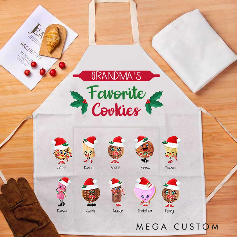 Personalized Cookie Crew Apron with Name Gift for Family Baker Baking Lover Christmas Gift