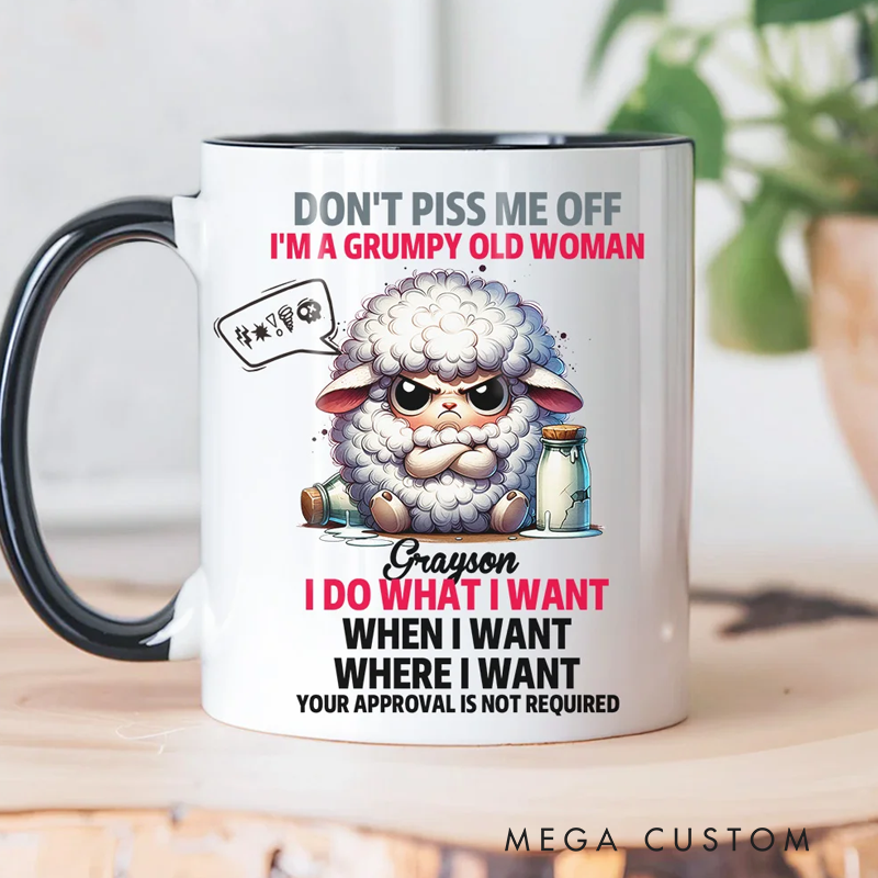 Personalised Don't Piss Me Off Coffee Cartoon Animal Mug with Name Birthday Gift 