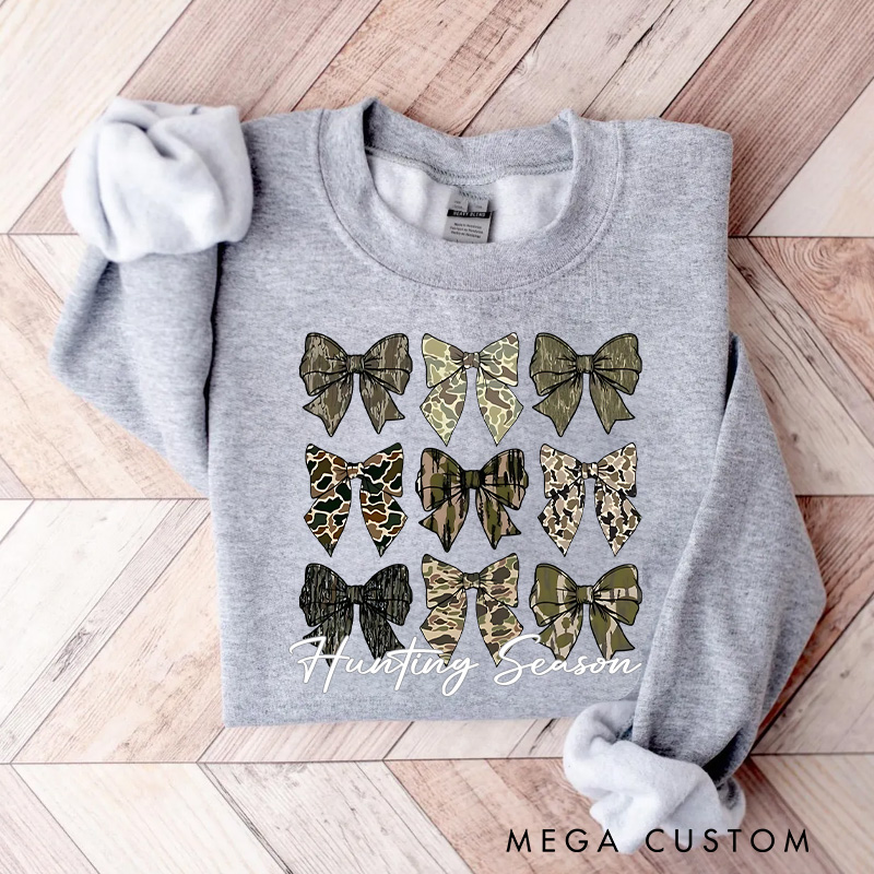Personalized Hunting Camouflage Sweatshirt Hunting Classic Sweatshirts Hunting Season Gift for Her Him