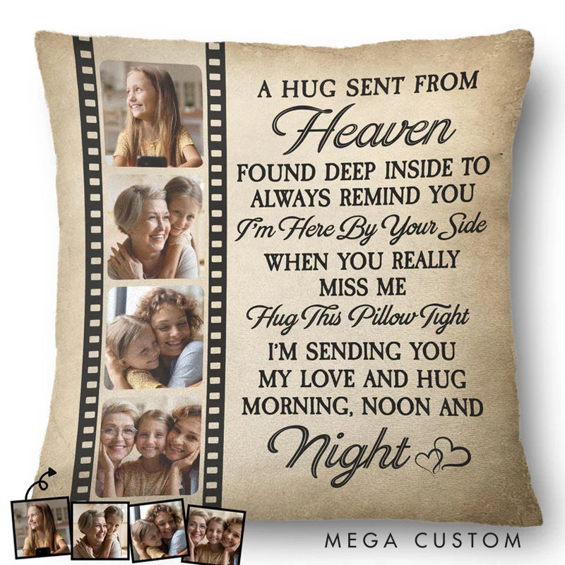 Personalized Photo I'm Here By Your Side Memorial Pillow