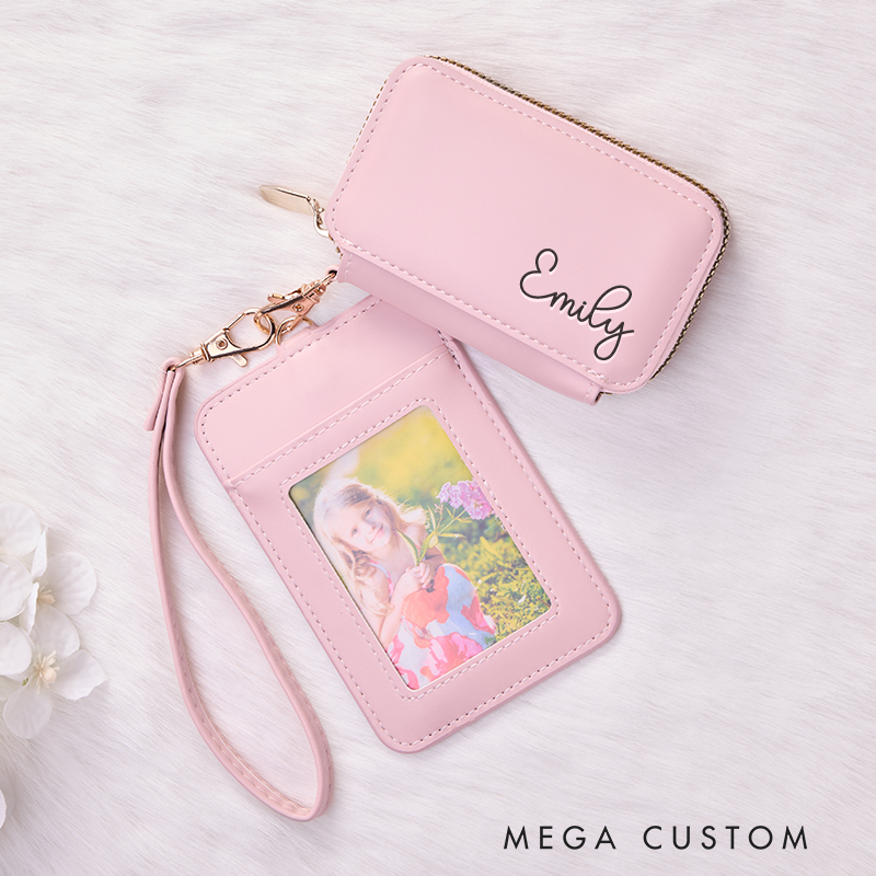 Personalized Leather Name Wallet Personalized Folding Bag Women Party Favors Gifts Holiday Gifts 