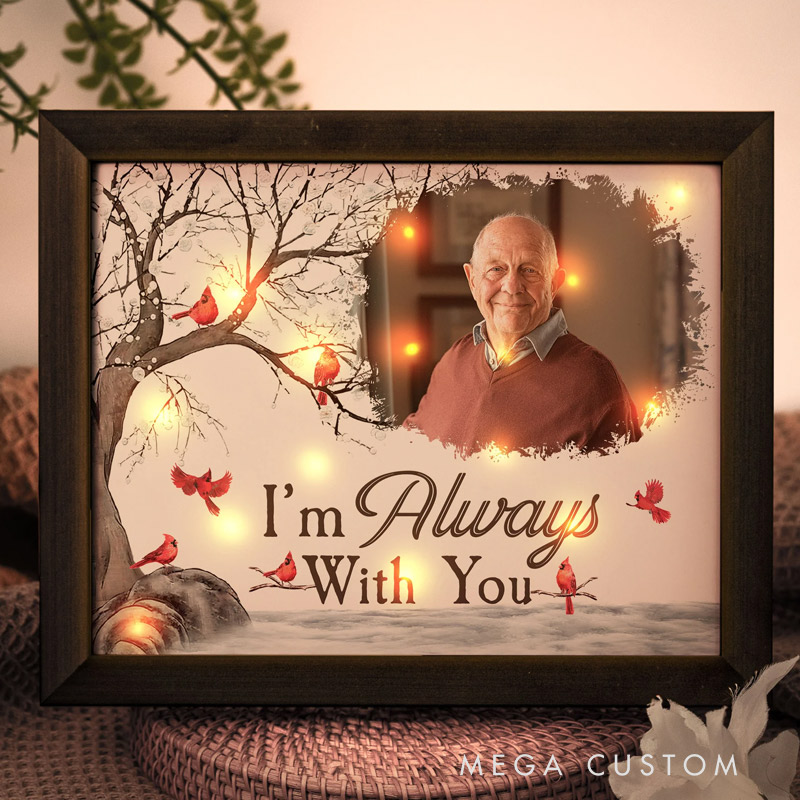 Personalized Photo LED Shadow Box I'm Always With You Memorial Gift