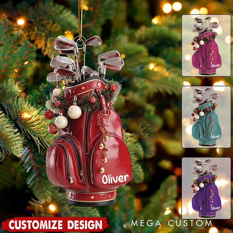 Personalized Golf Bag Christmas Ornament for Golf Enthusiasts with Custom Touch  