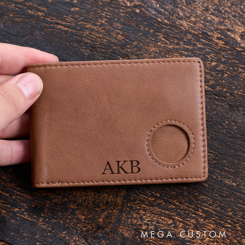 Personalized Leather Wallet For Him Engraved Genuine Leather Wallet Mens Wallet Anniversary Gift For Him Boyfriend Gift Dad Gift Husband Gift
