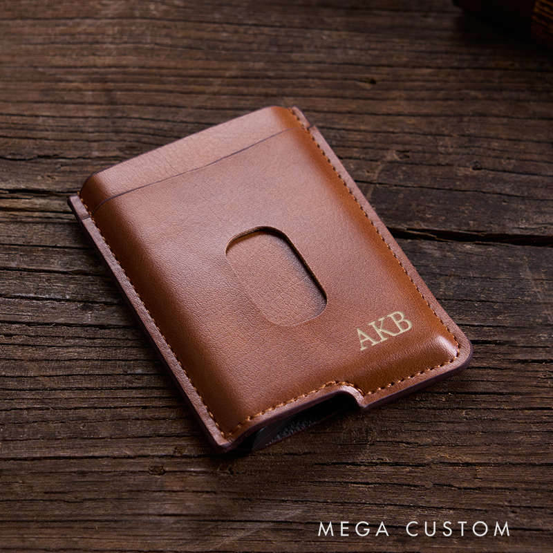 Personalized Leather Wallet Leather Card holder Engraved Mens Wallet Minimalist Wallet Slim Wallet ID Holder Anniversary Gift For Him Birthday Gifts for Boyfriend Dad Husband