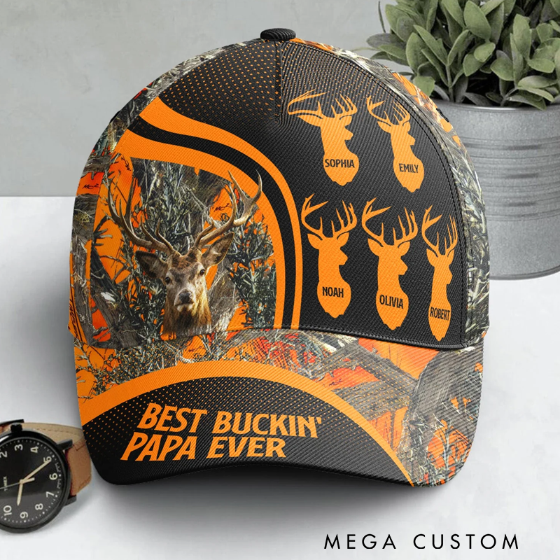 Personalized 3D Hunting Classic Cap Custom Dad Grandpa Father Hunting Cap Gift Hunting Enthusiasts