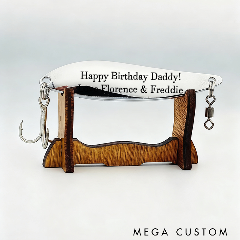 Personalized Fishing Lure Happy Birthday Daddy Design Fishing Gift for Dad Fisherman Perfect for Fishing Enthusiasts and Special Occasions