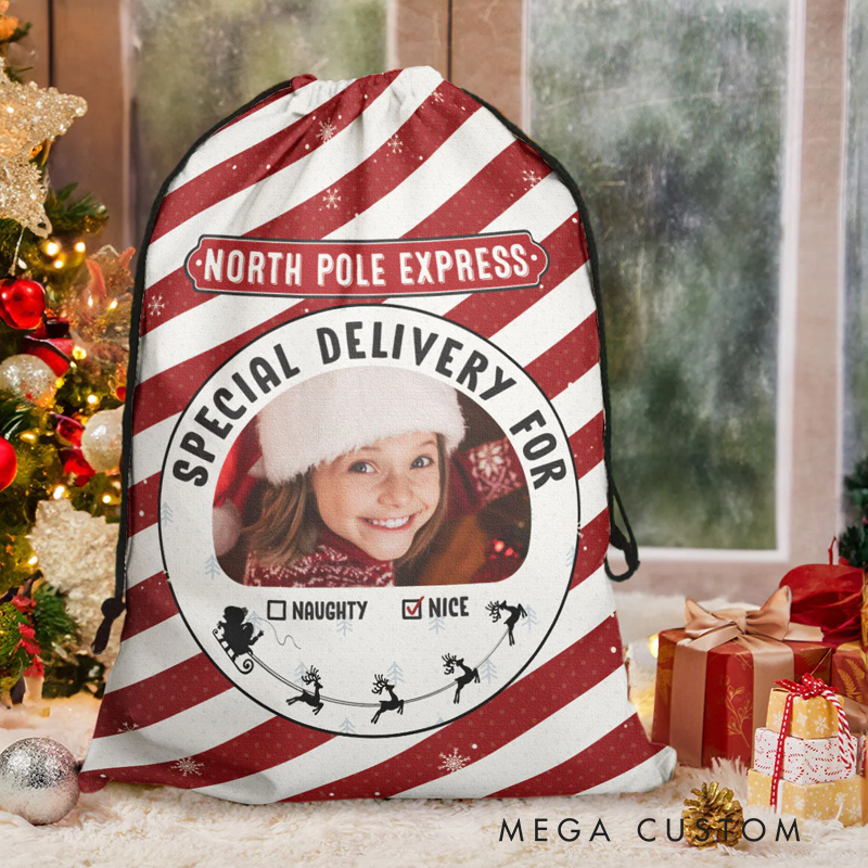 Personalized Photo Christmas Sack Gifts for Kid
