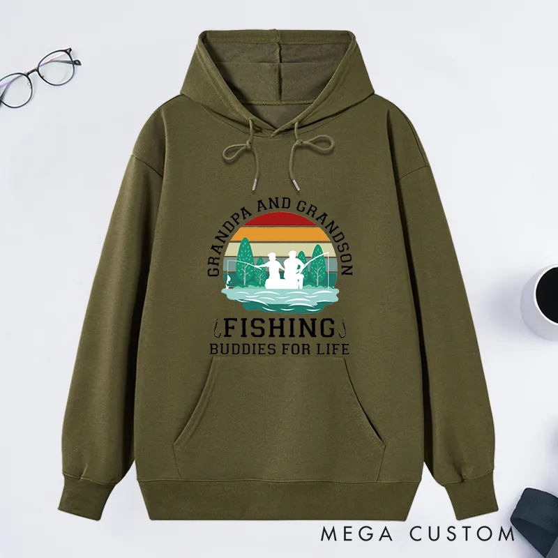 Personalized Fishing Hoodie Fishing Buddies for Life Design Funny Fishing Hoodie Perfect Gift for Fishing Lovers Perfect for Outdoor and Casual Wear