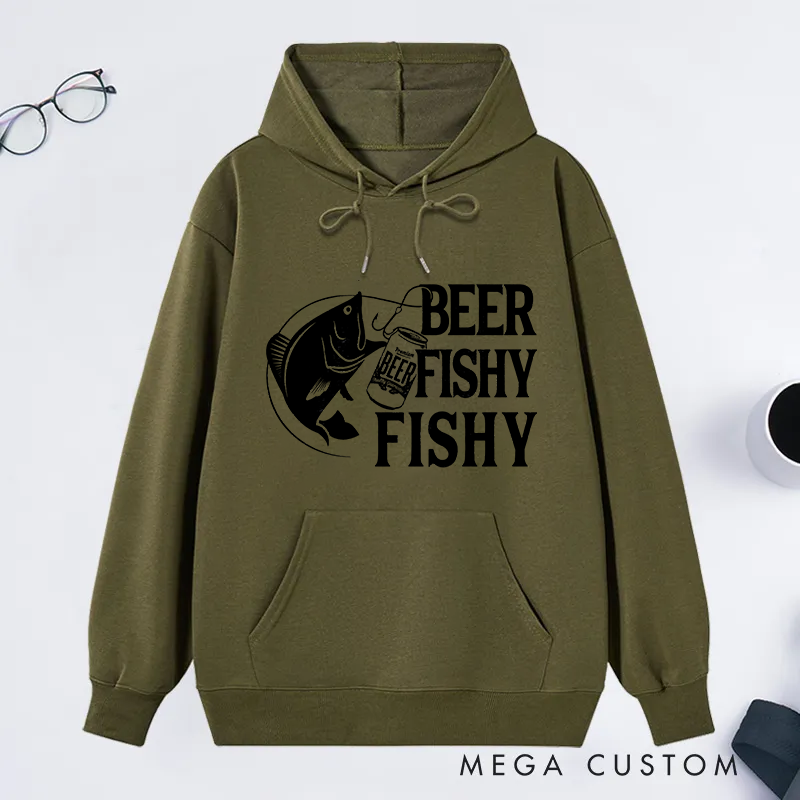Personalized Funny Fishing Hoodie Mens Beer Fishing Hoodie Joke Fishing Gifts Punny Gag Meme Fisherman Loose Fit Hoodie Perfect Gift for Beer and Fishing Lovers