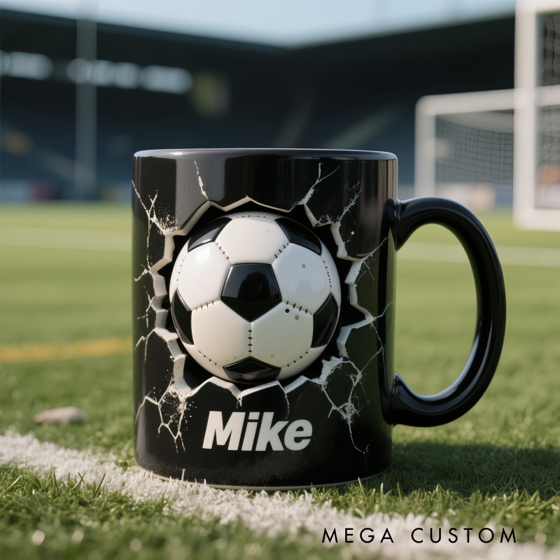 Personalized Soccer Basketball Volleyball and Golf Ball Mug with Custom Name Perfect Gift for Sports Fans and Players