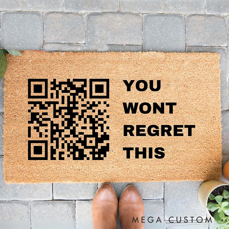 Personalized Custom Qr Doormat Front Door Decor Welcome Doormat New Home Gift Qr Housewarming Gift for Geek Nerd
