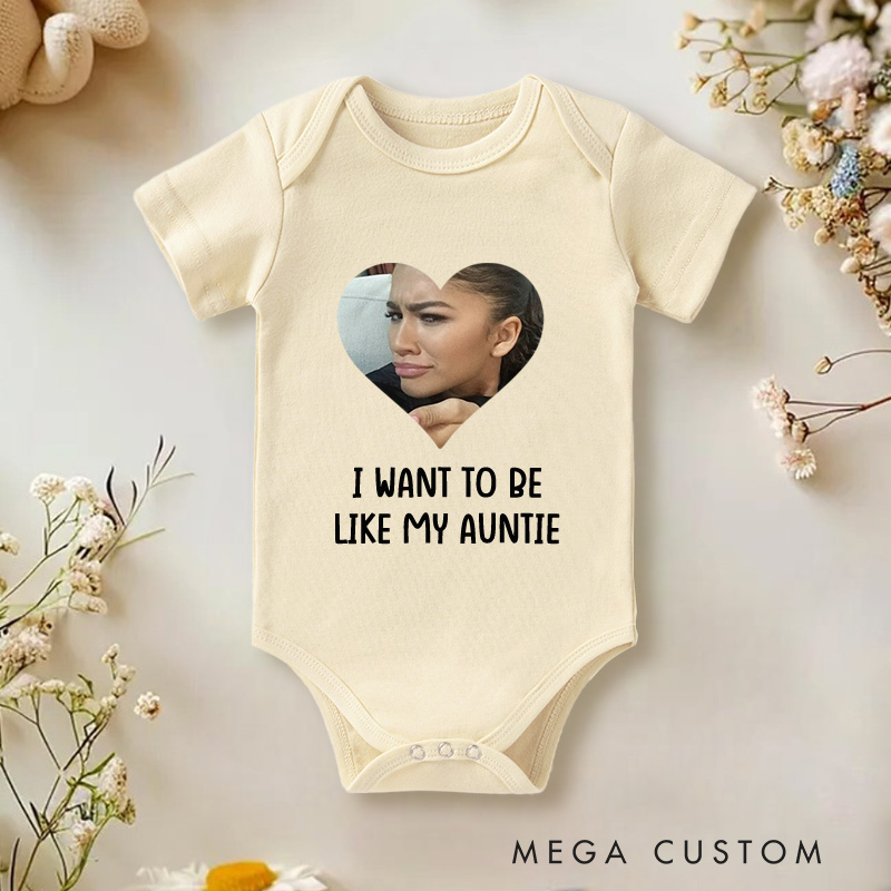Personalized I Want to Be like My Auntie Baby Onesie Funny Baby Gift  Baby Shower Gift