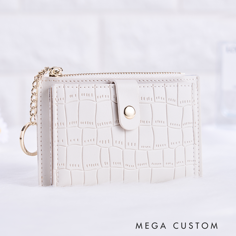 Personalized Leather Wallet for Girl Birth Flower Wallet for Her Leather Wallet With Zipper Purse Wallet Cute wallet Unique Gift for Her Birthday Gifts