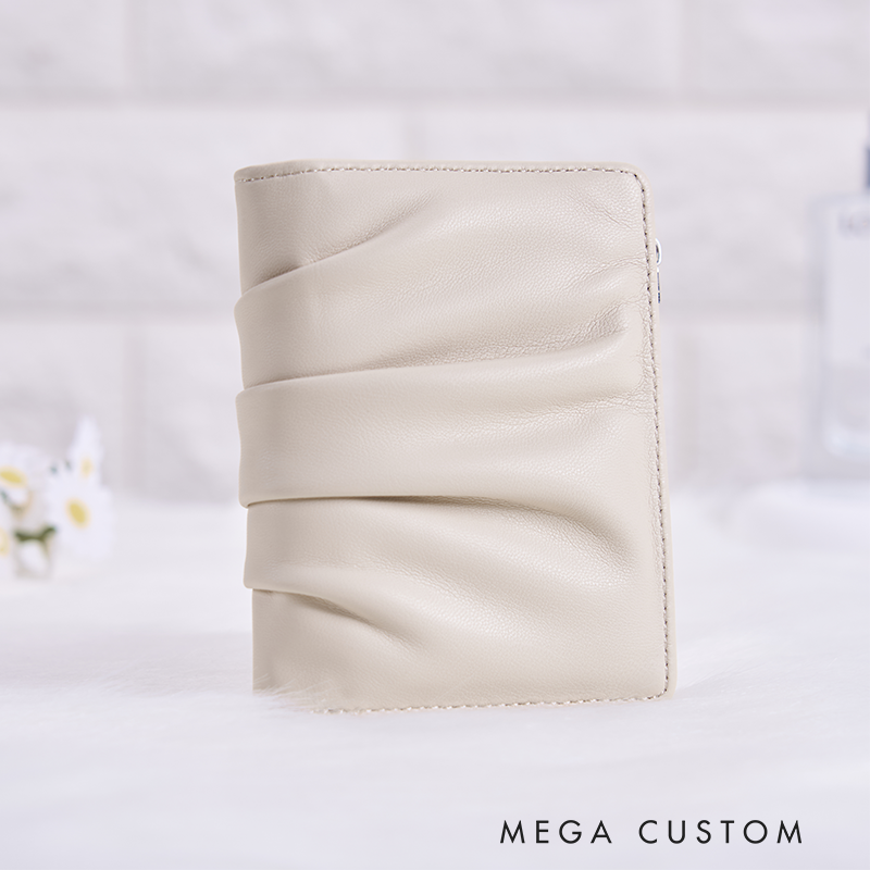 Personalized Leather Wallet for Girl Birth Flower Wallet for Her Purse Wallet Cute wallet Women's Purse Unique Gift for Her Birthday Gifts