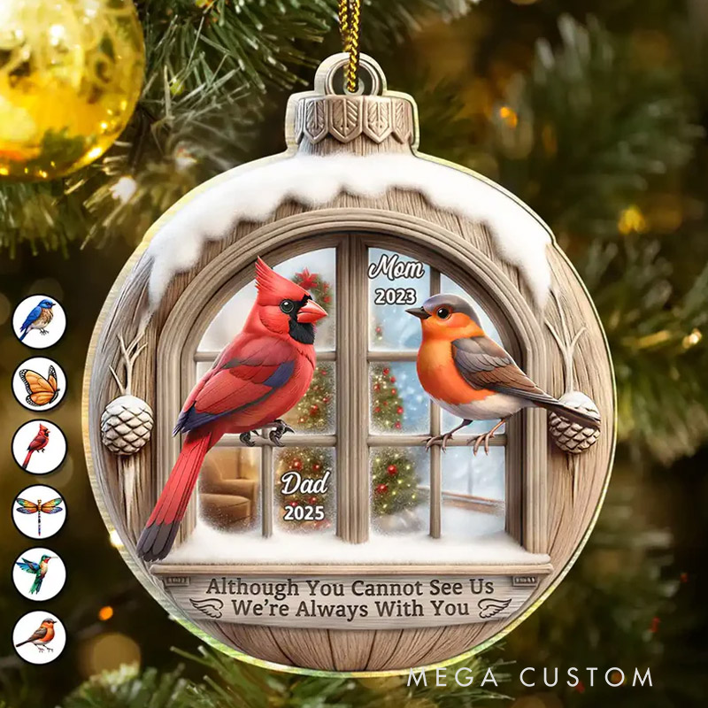 Personalized Acrylic Ornament Memorial I'm Always With You 3D Effect Christmas Ornament Loss of Loved One Gift 