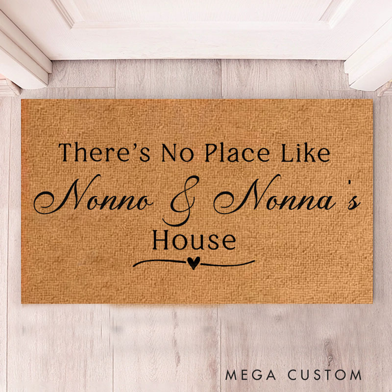 Personalized There Is No Place Like Our House Doormat Housewarming Gift Durable Welcome Mat for New Home Indoor Outdoor Door Mat Family Home Decor Rug