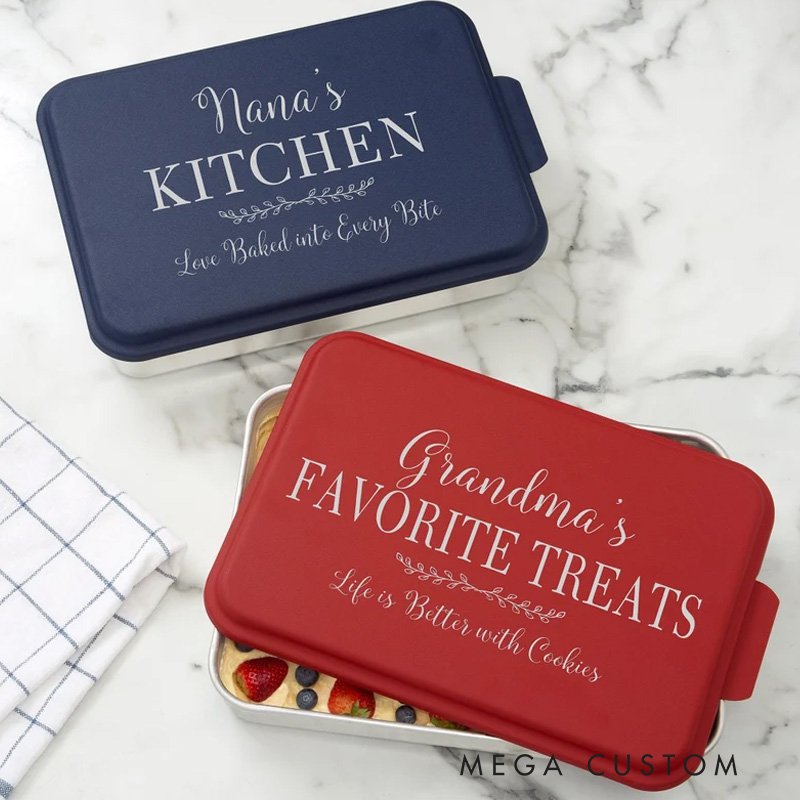 Personalized Life is Better with Cookie Baking Pan with Lid Aluminum Loved Baked into Bakeware for Baker Mom Gift Baking Lover Gifts