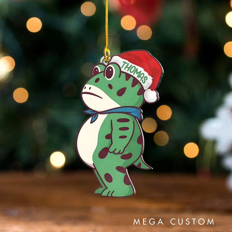 Personalized Frog Ornament with Custom Name Feature Adding a Fun and Unique Touch to Holiday Decorations Christmas Ornament