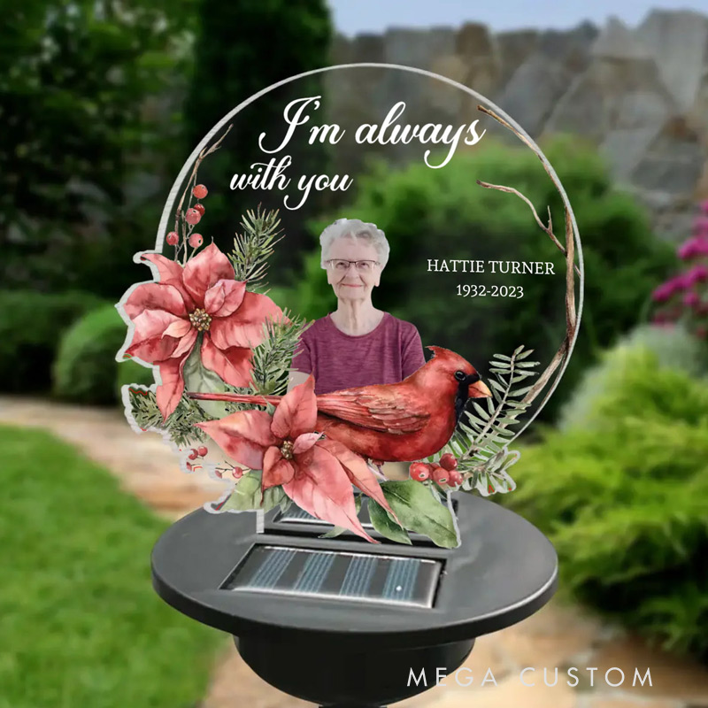 Personalized Solar Light I Am Always With You Memorial Gift Garden Decor Solar Lights for Grave