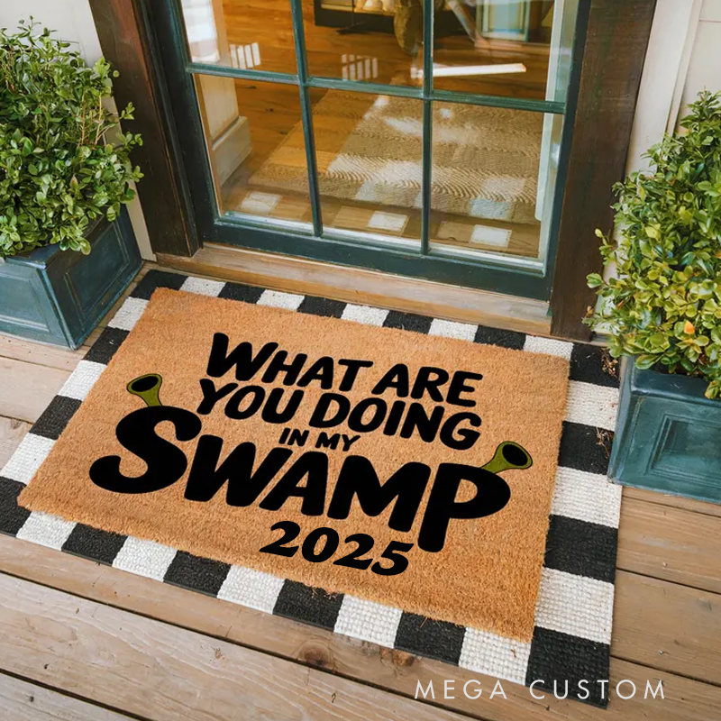 Personalized What Are You Doing In My Swamp Doormat Front Door Decor Unique Gift Colorful Doormat Shrek Inspired Doormat Housewarming Gift