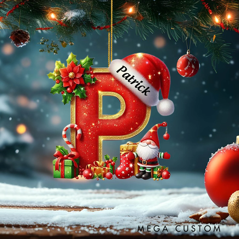 Personalized Colorful 26 Letters Acrylic Christmas Ornament Set Personalized Alphabet Decor for Tree and Home