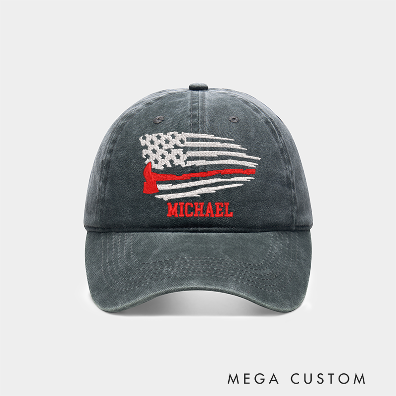 Personalized Fire Department Embroidered Baseball Cap with Custom Firefighter Cap Design Thoughtful Gift for Firefighters