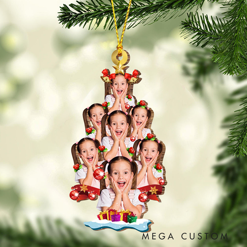  Personalized Christmas Tree Photo Ornament