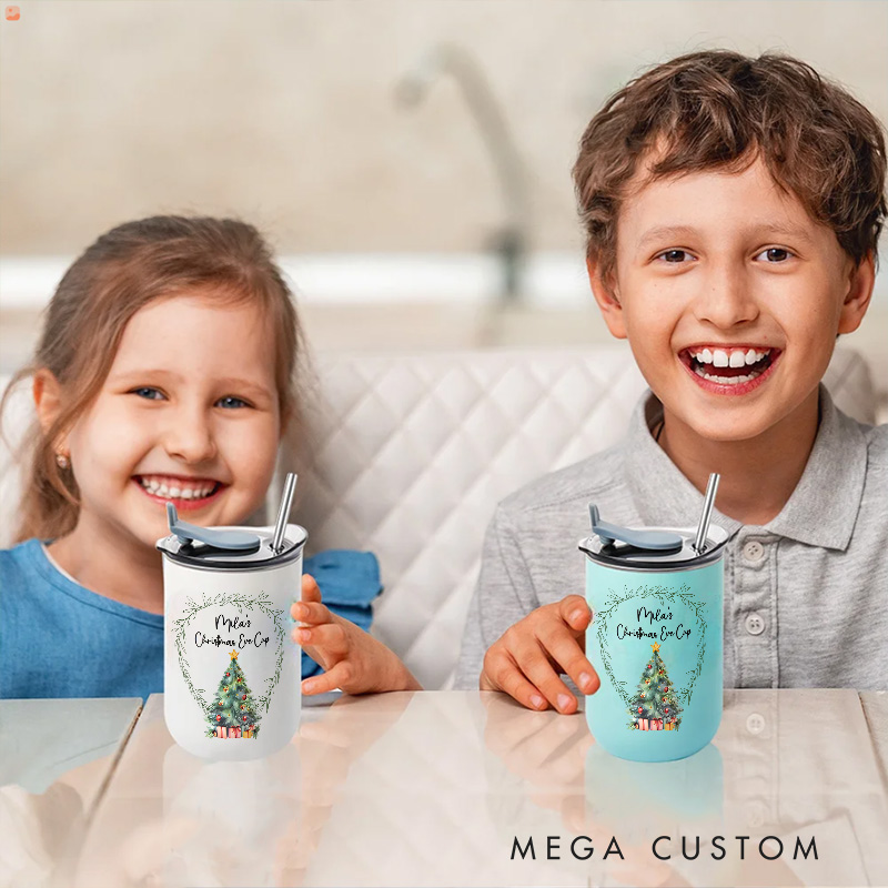 Personalized Christmas Tumbler with Custom Name and Festive Tree Design Perfect for Holiday Beverages and Celebrations Insulated Tumbler